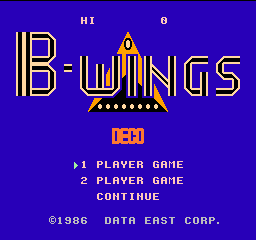B-Wings title screen for Famicom